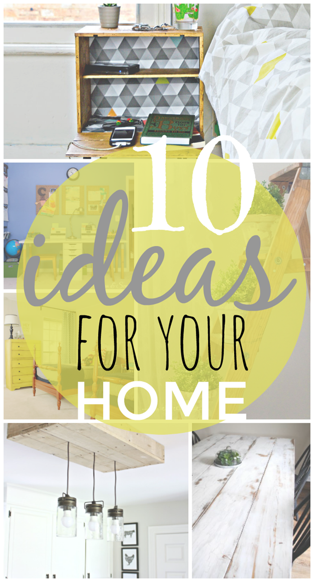 10 Ideas for Your Home at GingerSnapCrafts.com #forthehome #DIY #gingersnapcrafts
