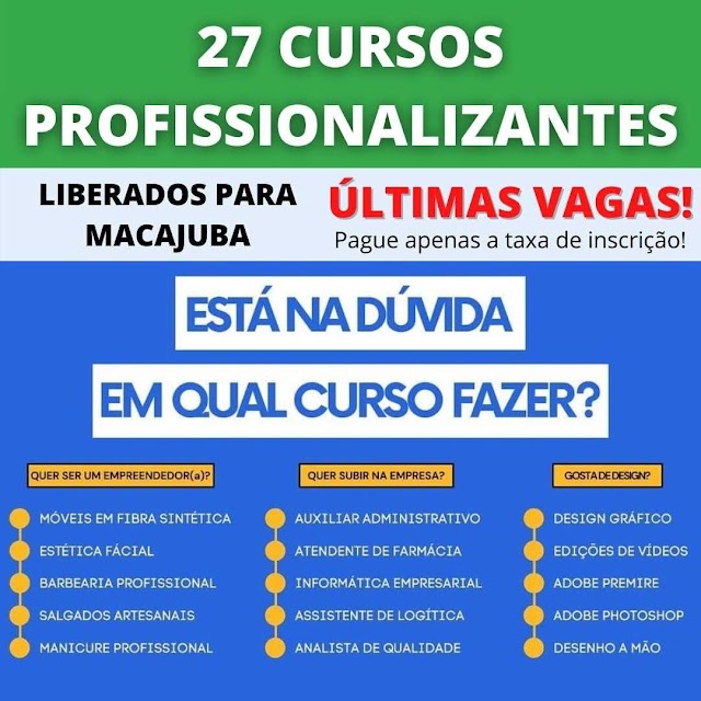 Profclub oferece 27 diferentes cursos profissionalizantes para Macajuba