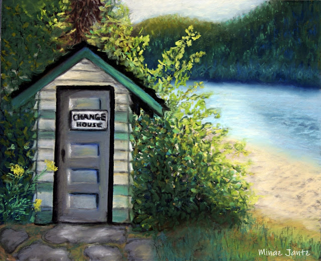 Change House Christina Lake by Minaz Jantz (Pastel)