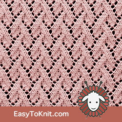 Eyelet Lace 82: Grapevine | Easy to knit #knittingstitches #knittingpattern