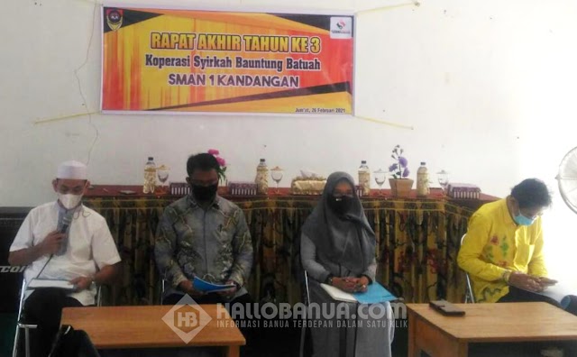 Jalankan Koperasi Syirkah, SMAN 1 Kandangan Adakan Rapat Akhir Tahun Ke 3
