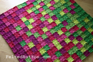 Flying Colors Blanket Crochet Pattern by Susan Carlson of Felted Button