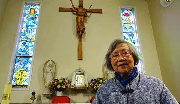 Hình bà Têrêsa Liu chụp ngày 15 Tháng Sáu 2019 tại nhà thờ Tổng lãnh Michael ở Hurstville mạn nam Sydney, Úc. (CNS photo/Catherine Sheehan) 