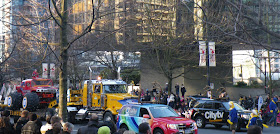 Santa Claus Parade, Vancouver, 2011, media cars