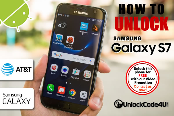 Factory Unlock Code Samsung Galaxy S7 from At&t