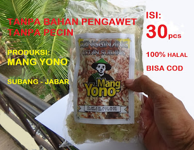 JUAL RANGINANG / RENGGINANG KETAN SUBANG - RASA BAWANG - 30 pcs ( Mentah )