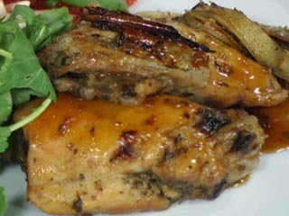 Pollo con miel asado al horno