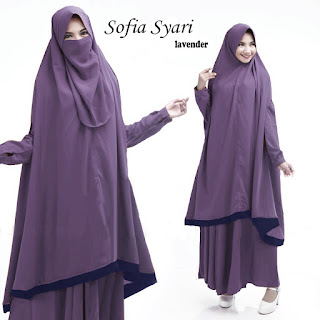 jual gamis cadar murah warna lavender