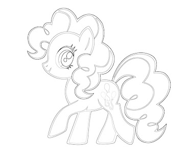 #9 Pinkie Pie Coloring Page