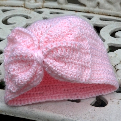 Baby Turban Hat with a Bow - Free Pattern