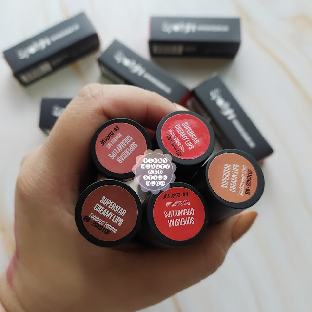 Spotlight Cosmetics SuperStar Creamy Lips swatches review