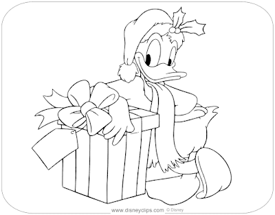 donald duck christmas coloring pages 2