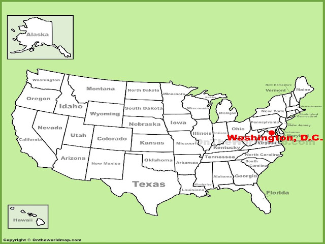 Washington Dc On United States Map 