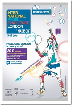 MADISON lidera el 1º Circuito Internacional de Pádel con 4 pruebas: Inglaterra, Portugal, Suecia y España en 2012: International Padel Challenge.