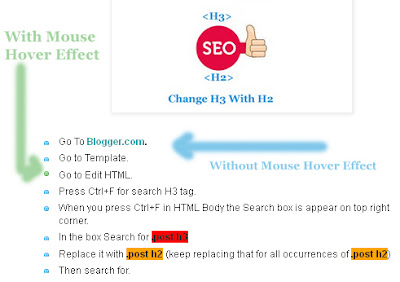 Add | Put | Customize Bullet List Style With Colorfull Circle Hover Effect In Blogger Blogspot