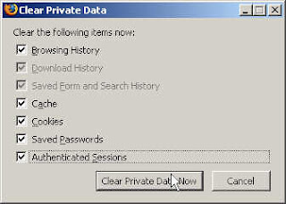 Clear Private Data Now