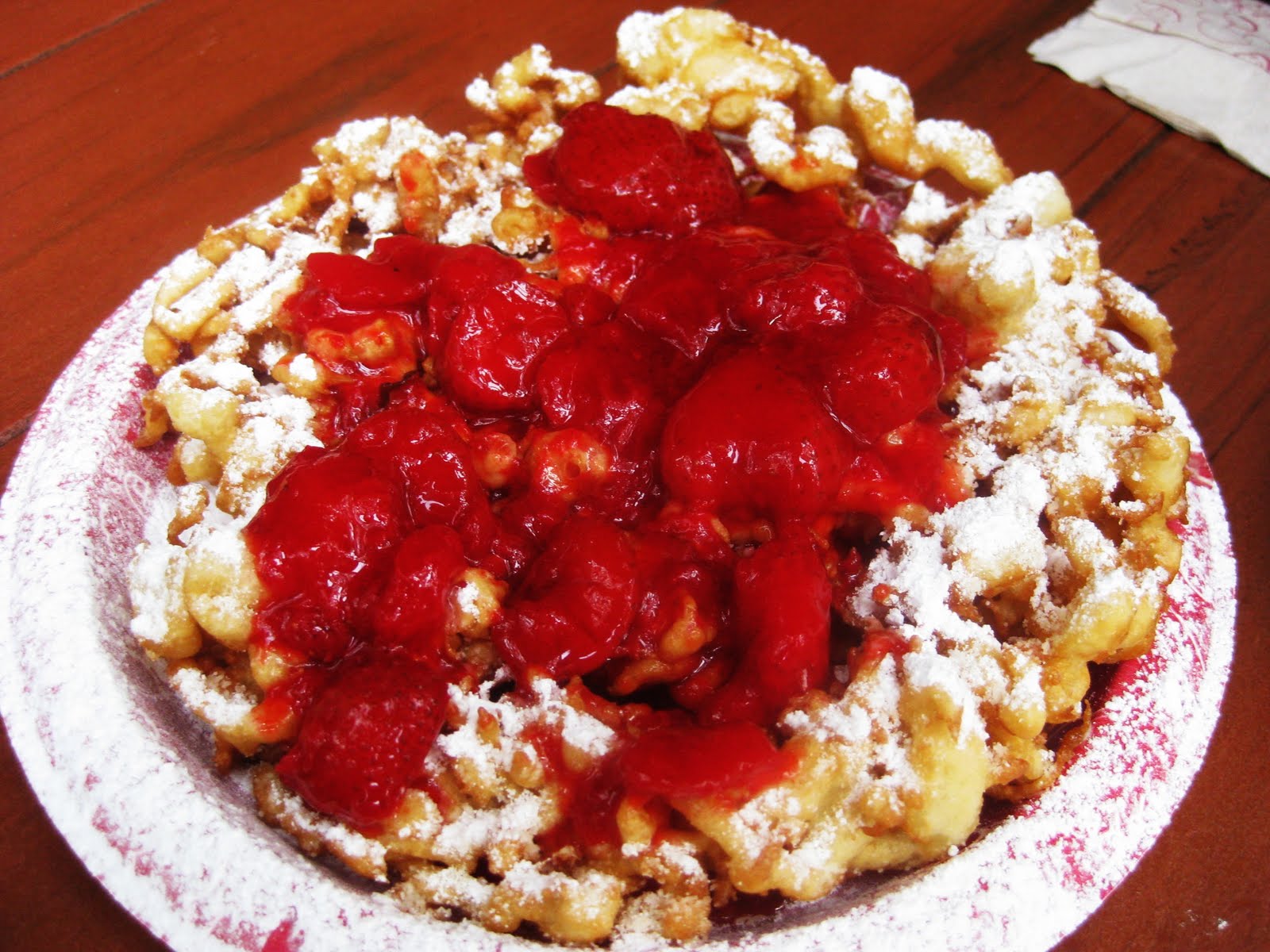 strawberry funnel cake