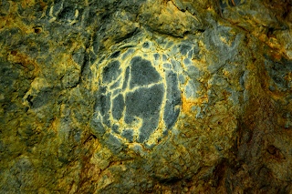 unusual marked rock found in Rio Viejo