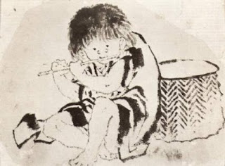 Katsushika Hokusai (Boy with Flute)