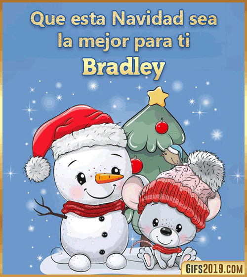 Tarjetas animadas de feliz navidad para bradley