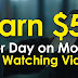 Earn money by watching movies YouTube videos 