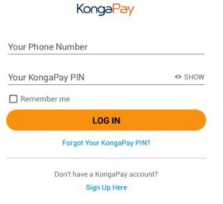 kongapay-log-in-screen