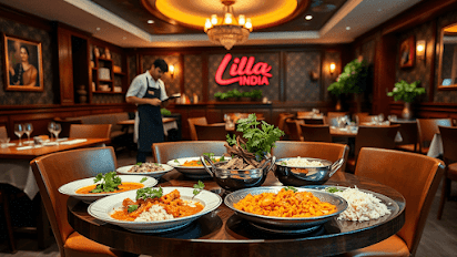 "Authentic Indian curry and biryani served at Lilla India restaurant in Karlstad"