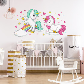 vinilo infantil unicornios 3016