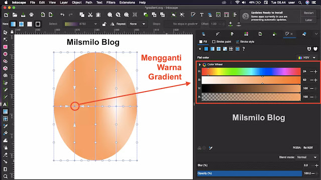 cara membuat gradient warna di inkscape. menambahkan warna gradasi, membuat gradasi warna objek di inkscape