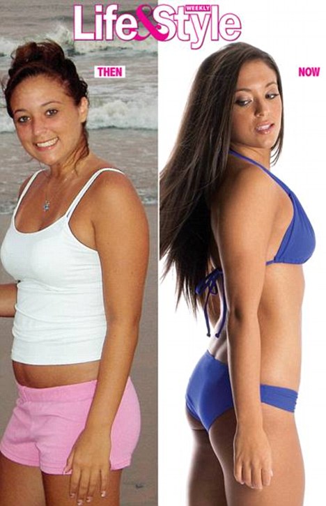 Before and after Sammi'Sweetheart' Giancola showed off her slimmed down
