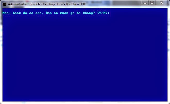 Phần mềm cài hiren's Boot vào ổ cứng cho XP/Win 7