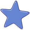 Light blue star clipart with rounded edges