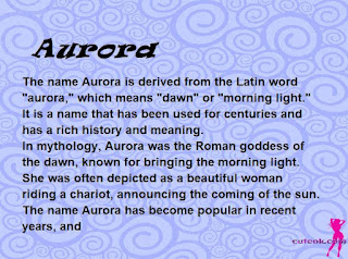 meaning of the name "Aurora"