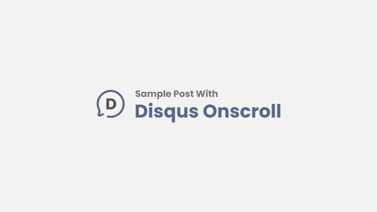 Post with Disqus Onscroll Comment