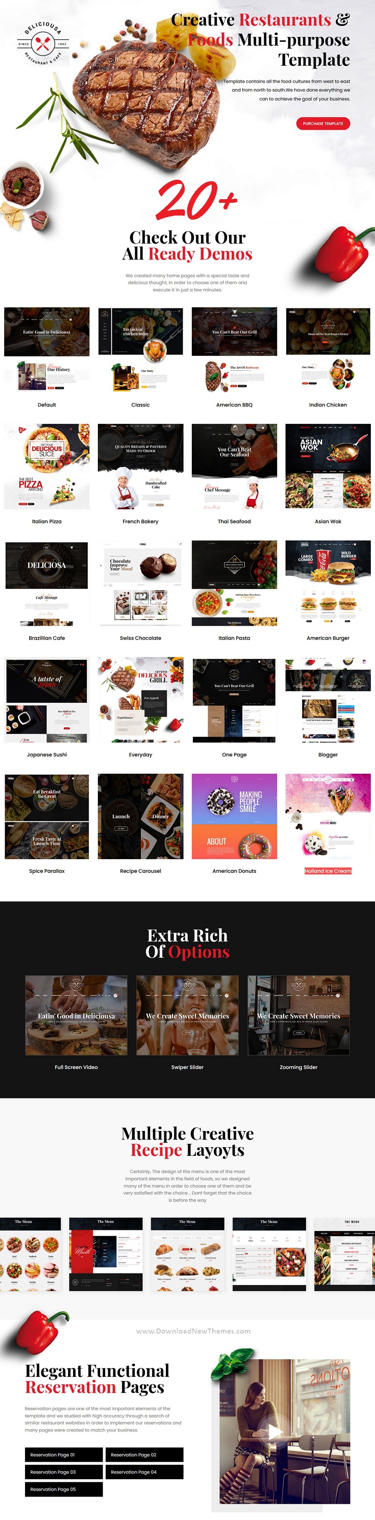 Premium Food & Restaurant Website Template