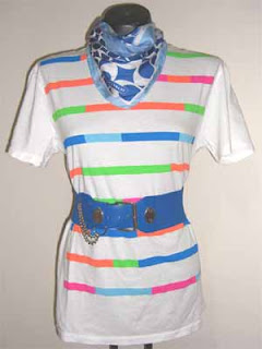 neon stripe t shirt