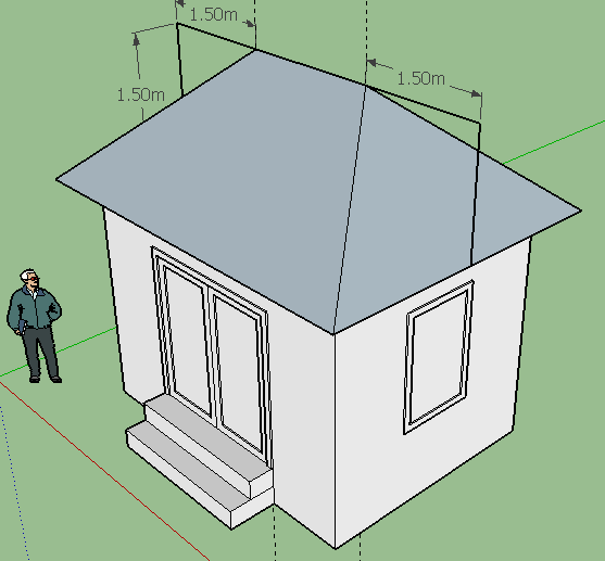 Belajar SketchUp  hari 5 Membuat gambar  rumah sederhana 