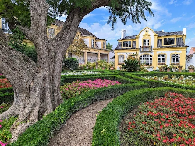 The garden at José Maria de Fonseca Winery in Azeitão near Lisbon