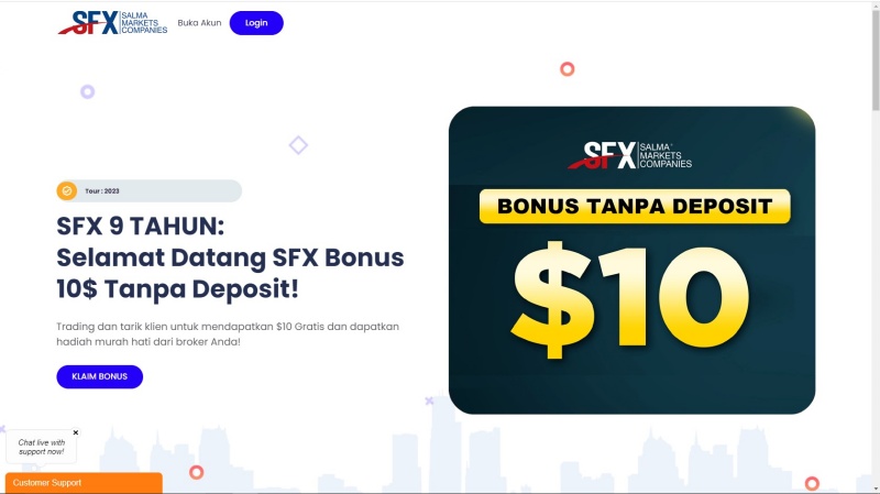 Promo Terbaru! Nikmati $10 Bonus Forex Tanpa Deposit di Salma Markets