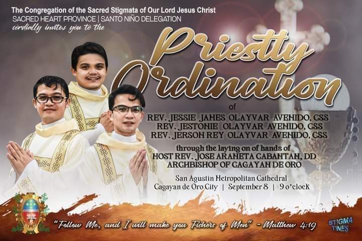 3 siblings ordained as priests at the same time in CDO