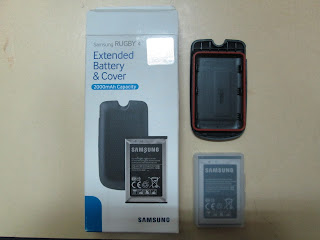 Baterai Hape Outdoor Samsung Rugby 4 Extended Battery Plus Cover 2000mAh Original