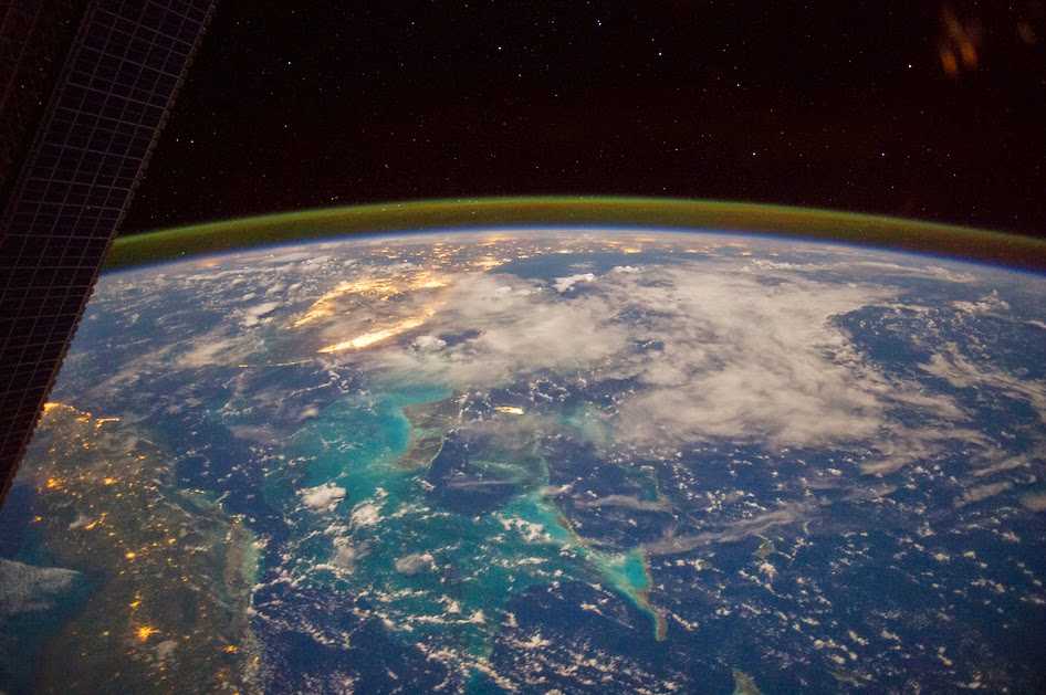 Foto do Espaço mostra o mar do Caribe e a Flórida nos EUA