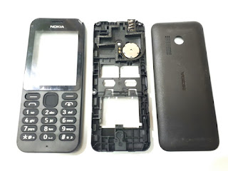 Casing Nokia 215 N215 Dual SIM Original Fullset Keypad Tulang Buzzer Housing