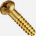  Brass Wood Screw, Plain Finish, Round Head, Phillips