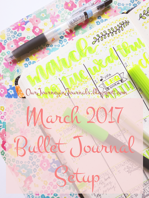march 2017 bullet journal setup