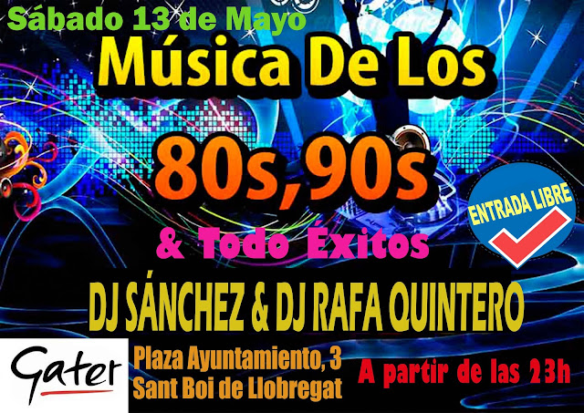 Flyer Fiesta 80s, 90s & Todo Éxitos