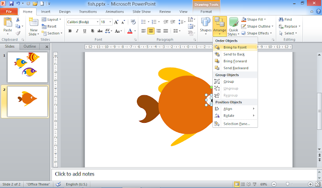 Ini dia caranya membuat Ikan di Slide Powerpoint 