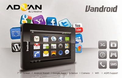 Harga Advan Vandroid T1H | T5B | T5A Terbaru Desember 2013