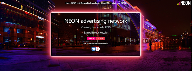 Anuncios de Neon para webmaster y editores de sitios web o blogs