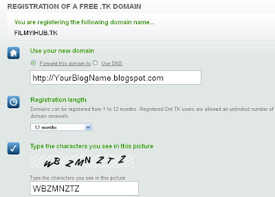 Dot tk sign up